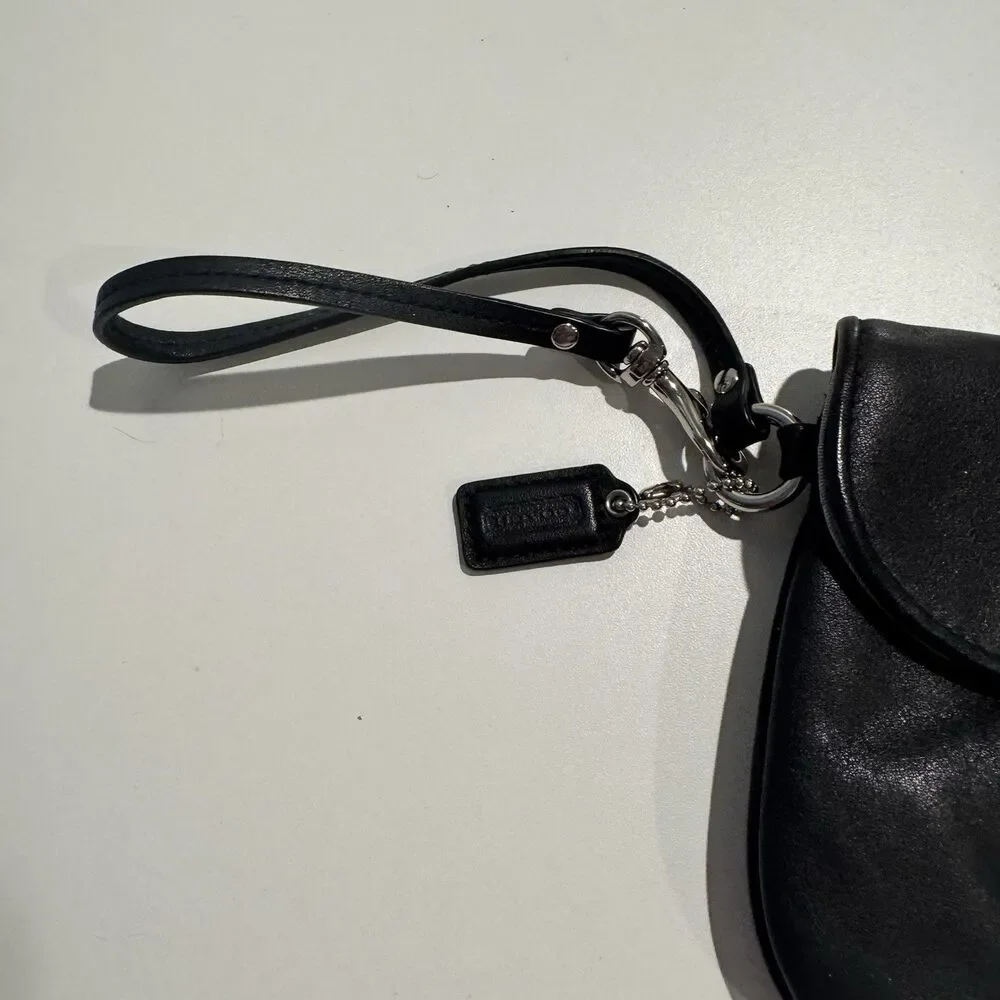Coach black leather